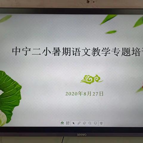 携手而行，众行致远 ——中宁二小2020年暑期小学语文专题培训活动纪实