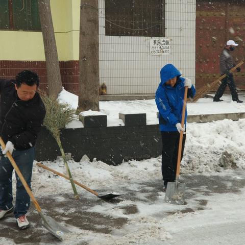 农广校积极响应永康书记喊话 全力以赴上街除雪