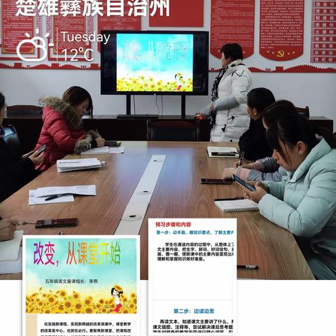 改变，从课堂开始，---楚雄市环城小学2021年秋季学期“参与式尚美导学互助课堂”阶段研讨