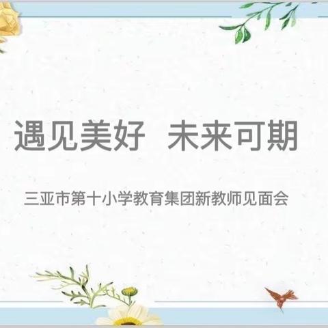 遇见美好   未来可期———三亚市第十小学教育集团新入职教师见面会