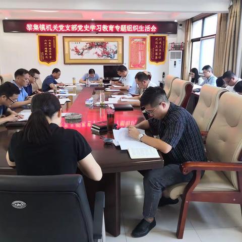 黎集镇机关党支部召开党史学习教育专题组织生活会