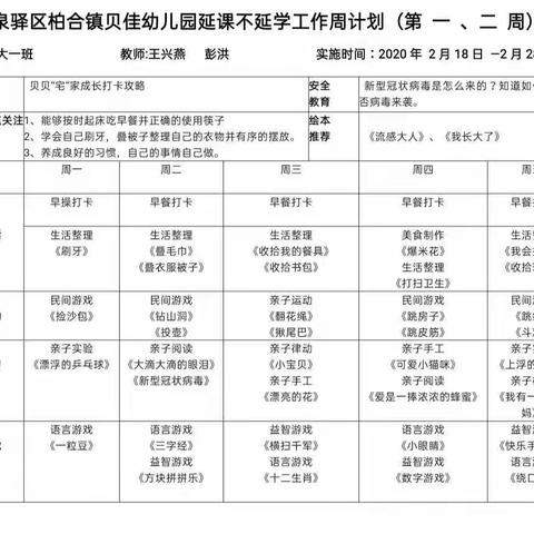 贝贝“宅”家成长打卡第三天（大一班）