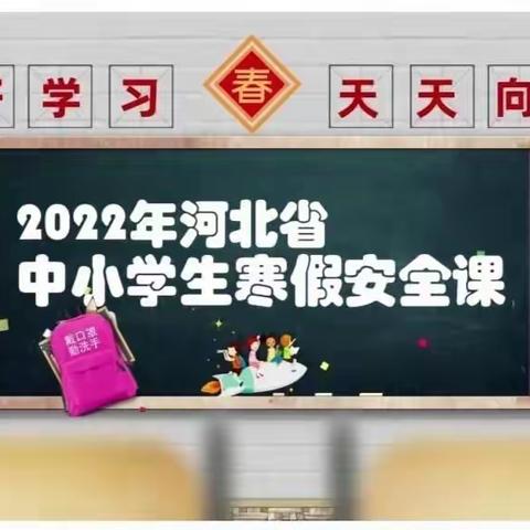 快乐寒假，安全伴我行——丰润镇大安乐庄小学收看《2022年中小学寒假安全课》