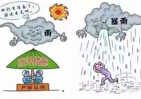 ⛈⛈防汛不松懈，安全在我心❤——圣博幼儿园防汛知识宣传