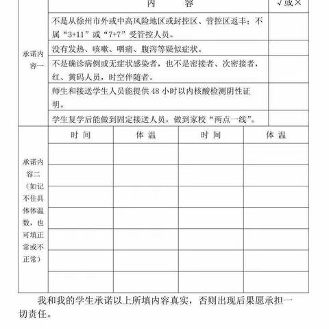 丰县赵庄镇彭庄小学告全体师生员工及家长书