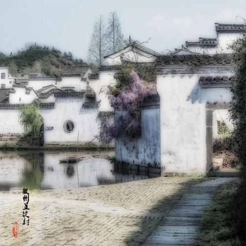 烟雨呈坎—仿线描画作业之二