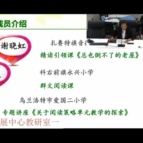 习得阅读策略  优化阅读教学———音六小参加兴安盟教师发展中心组织的“阅读策略单元教学研究”线上培训活动