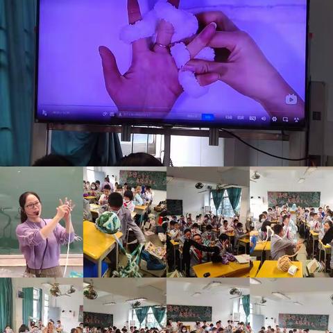 劳动实践课——DIY手织围巾七（10）班