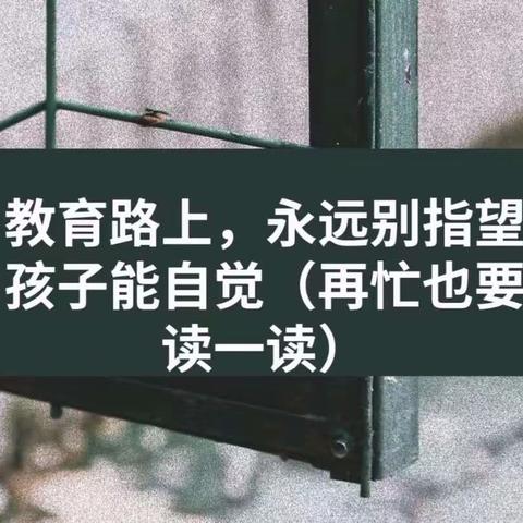 从小教会孩子：不要奢望他人自觉