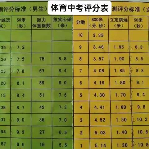 秦皇岛市第四中学 《初三体育中考评分标准及项目动作视频》