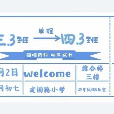 建国路小学四年级3班欢迎大家归队！（开学指南）