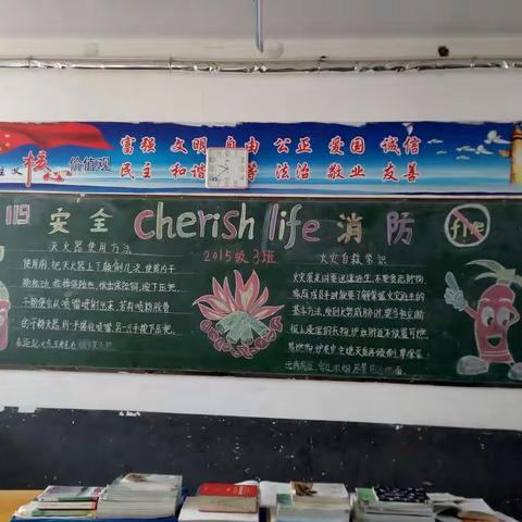 濮阳县站前学校--消防安全--黑板报评比