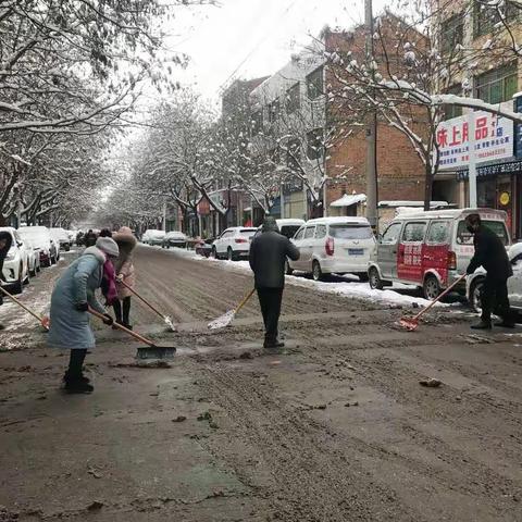 县委政研室组织开展包抓路段积雪清扫工作