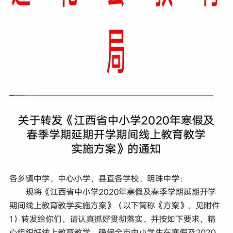 疫情防护听指挥，停课不停学，我们在行动——高洲乡严家小学