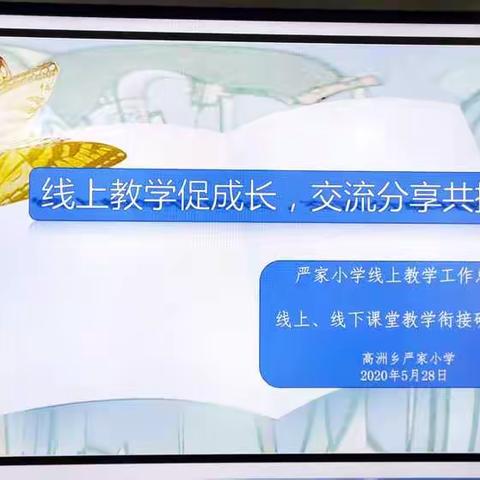 线上教学促成长，交流分享共提升——严家小学线上教学工作总结                  线上、线下教学衔接教学研讨会