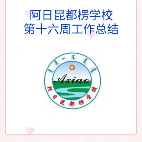 阿日昆都楞学校第十六周工作总结