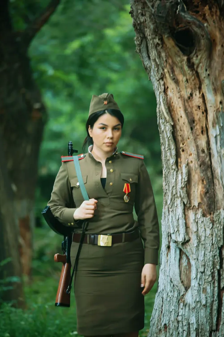 "苏联女兵"风采