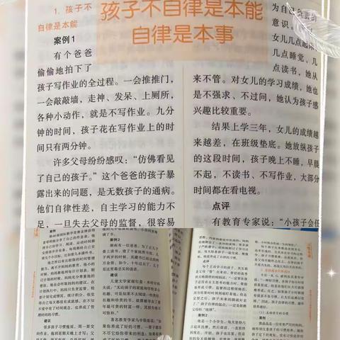 《孩子不自律是本能，自律是本事》——吕城中心幼儿园小（3）班《不输在家庭教育上》线上读书交流会