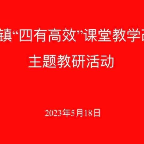 古固寨镇中心学校“四有高效”课堂主题研讨