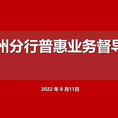 徐州分行组织召开普惠业务督导会