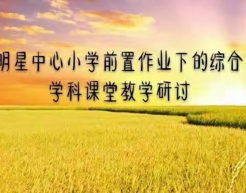 减负提质——明星中心小学前置作业下的综合学科课堂教学大研讨