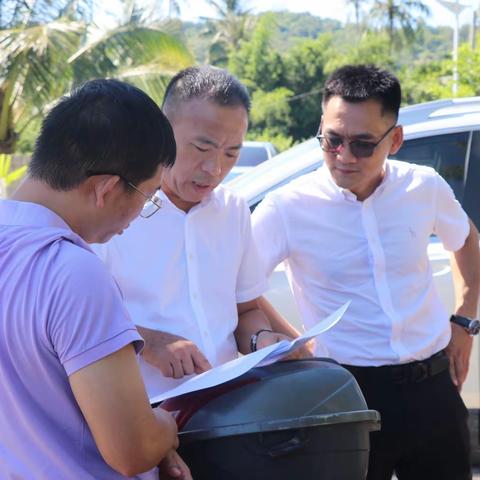 陵水县副县长黄文到县水务集团在建项目现场考察指导