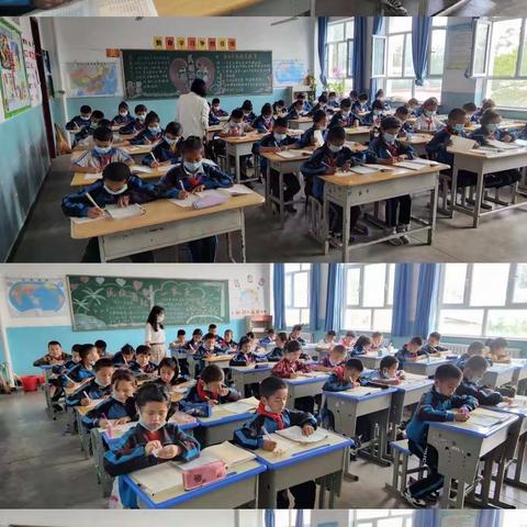 方方正正写字   踏踏实实做人             ——记阿热吾斯塘镇中学小学部硬笔书法比赛