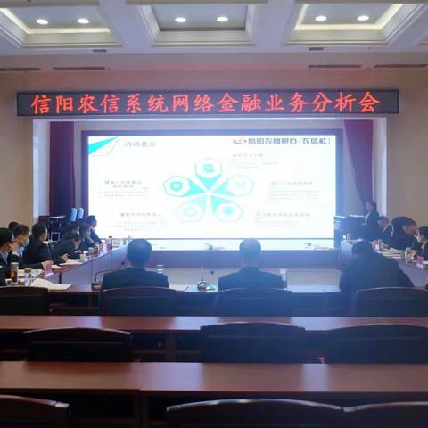 信阳市农信办组织召开全市农信系统网络金融业务分析会