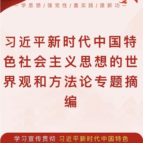 【感悟思想伟力，践行育人初心】学习习近平新时代中国特色社会主义思想的世界观和方法论