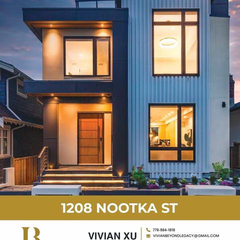 【“怦然再心动”新房上市】1208 Nootka Street Vancouver