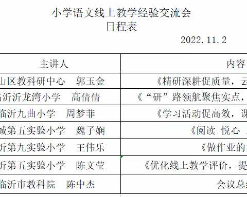 “线”上有约，“研”无止境----石泉联小语文线上教学经验交流会总结