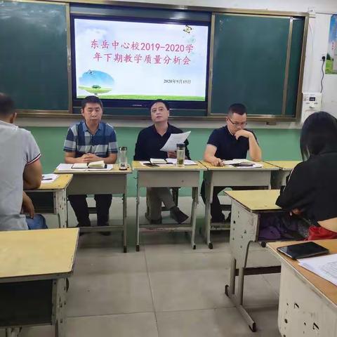 凝心聚力抓教学 鼎力前行提质量                        ——东岳中心校教学质量分析会