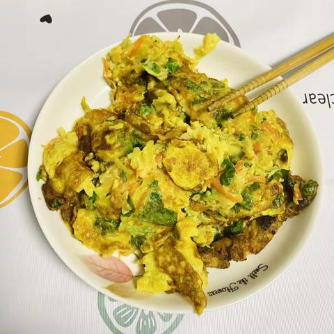 陈旭作品之#三鲜鸡蛋饼#