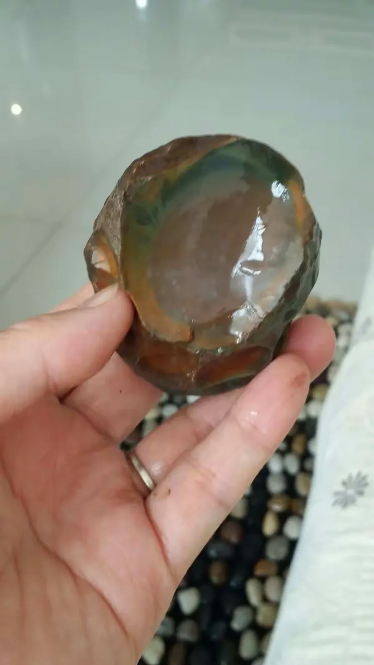 修身养性,我的玉石! 内蒙古阿荣旗彩玉!