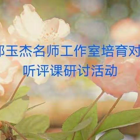 郭玉杰名师工作室培育对象听评课研讨活动