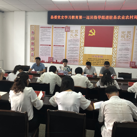 县委党史学习教育第一巡回指导组到农业农村局开展党史学习教育督导工作