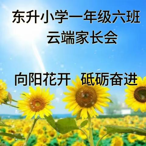 向阳花开,砥砺奋进 ——（记东升小学一年级六班云端家长会）