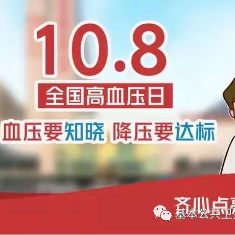 10.8全国高血压日——血压要知晓 降压要达标