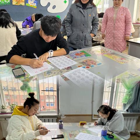 妙笔写风采 教师展芳华—民主小学落实“双减”岗位大练兵之三笔字演练活动报道