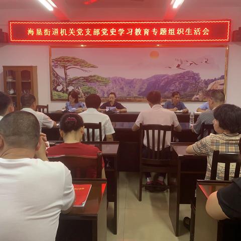 海垦街道机关党支部召开党史学习教育专题组织生活会