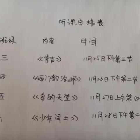 学无止境，教无止境——门世小学语文教研组听评课活动。