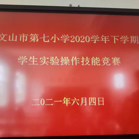 动手动脑    好学善思 ——文山市第七小学学生实验操作技能竞赛纪实