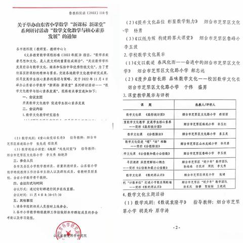 浸润数学文化 感受数学生活 ——馆驿镇全体小学数学教师参加山东省小学数学研讨活动