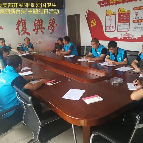台头村党支部开展"推动爱国卫生季，共创美丽新台头"主题党日活动