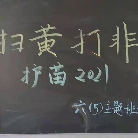 扫黄打非·护苗2021—六年级组主题班会