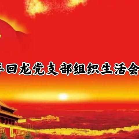 2022年回龙党支部组织生活会简报！