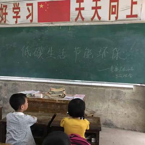 秦峰岩坑小学“节能环保，低碳生活”主题教育活动