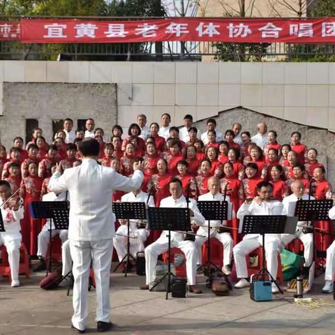 莫道桑榆晚，为霞尚满天       ＿＿宜黄县老年体协夕阳红合唱团义演