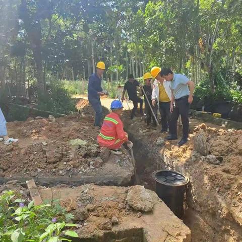 儋州市水务局实地督查南丰镇污水项目