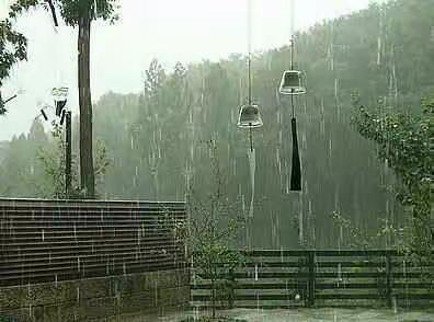 雨，淅淅沥沥下着